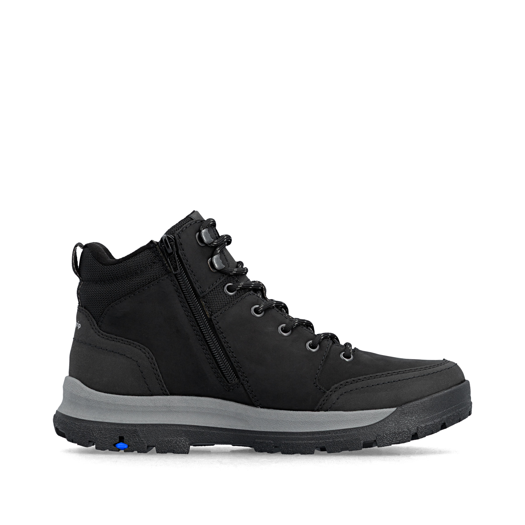 Schwarze Rieker Herren Schnürstiefel 30301-00 mit dem umdrehbaren Glacier Grip. Schuh Innenseite.