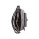 Sac à main Rieker H1340-42 en gris avec sangle décorative tressée, fermeture éclair et poche pour téléphone portable. Ouvert.