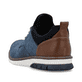 Blaue Rieker Herren Slipper 14450-14 mit einem Gummizug sowie Komfortweite G 1/2. Schuh von hinten.
