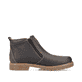 Schwarzbraune Rieker Herren Kurzstiefel 39871-25 mit Reißverschluss sowie Fiber-Grip. Schuh Innenseite