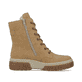 Kamelbraune Rieker Damen Schnürstiefel X8621-20 mit Schnürung und Reißverschluss. Schuh Innenseite