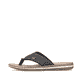 Schwarze Rieker Herren Zehentrenner 21084-00 mit der Komfortweite G. Schuh Außenseite.