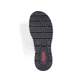 Dunkelblaue Rieker Damen Schnürstiefel 55002-14 mit rundem Logo sowie Schnürung. Schuh Laufsohle.