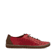 Rote Rieker Damen Slipper M2856-33 aus Glattleder, Barfußschuhe. Schuh Innenseite.