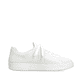 Baskets basses Rieker blanches lavables pour femme W1904-80 avec lacets. Côté intérieur de la chaussure.