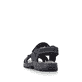 Meeresblaue Rieker Herren Trekkingsandalen 26158-14 mit einem Klettverschluss. Schuh von hinten.