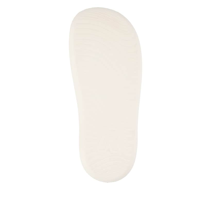 Beige Rieker Damen Pantoletten W3450-60 mit flexibler und ultraleichter Sohle. Schuh Laufsohle.