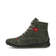
Graugrüne Rieker Damen Schnürstiefel 51545-54 mit Schnürung und Reißverschluss. Schuh Außenseite
