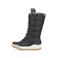 
Asphaltschwarze Rieker Damen Hochschaftstiefel Y4760-00 mit einer leichten Sohle. Schuh Außenseite