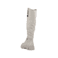 Asphaltschwarze Rieker Damen Hochschaftstiefel Y4760-00 mit einer leichten Sohle. Schuh Innenseite