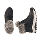 Schwarze Rieker Damen Schnürstiefel W0063-00 mit wasserabweisender TEX-Membran. Schuh Innenseite.