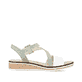 Grüne Rieker Keilsandaletten V3660-52 mit trendigen Schnalle. Schuh Innenseite.