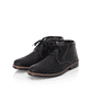 Schwarze Rieker Herren Schnürstiefel 35310-00 mit wasserabweisender TEX-Membran. Schuhpaar seitlich schräg.