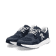 Blaue Rieker Herren Sneaker Low 09100-14 mit einer Gummischnürung. Schuhpaar seitlich schräg.