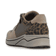 Baskets basses Rieker beiges pour femme N9503-20 avec imprimé léopard. Chaussure vue de dessus.