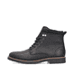 
Graphitschwarze Rieker Herren Schnürstiefel 33670-00 mit Schnürung und Reißverschluss. Schuh Außenseite
