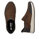 Braune Rieker Herren Slipper 11551-22 aus Rauleder. Schuh von oben, liegend.