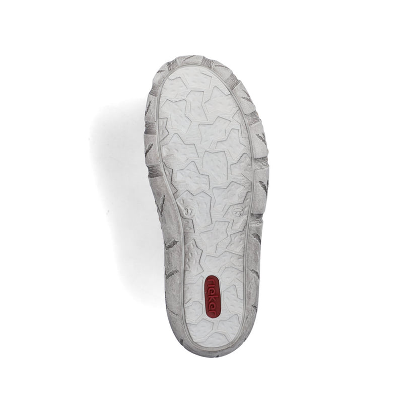 Escarpins Rieker beiges pour femme L0379-90 en cuir lisse. Semelle extérieure de la chaussure.