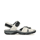 Weiße Rieker Damen Trekkingsandalen 68851-80 mit einem Klettverschluss. Schuh Innenseite.