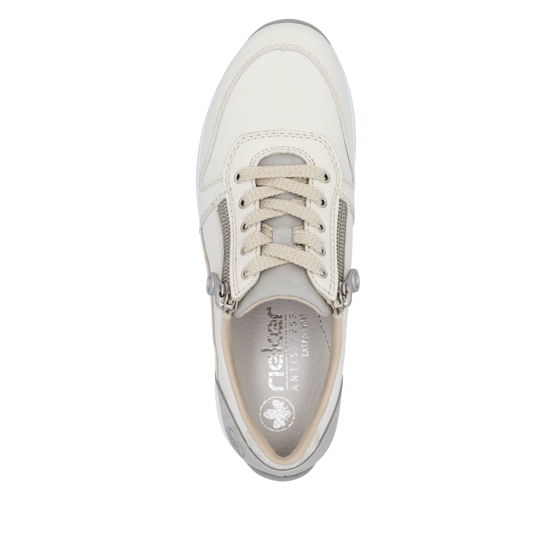 Rieker Dames 41902 Lage sneakers, wit, 37 EU