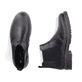 Schwarze Rieker Herren Chelsea Boots 32052-00 aus Glattleder mit Reißverschluss. Schuh von oben, liegend.