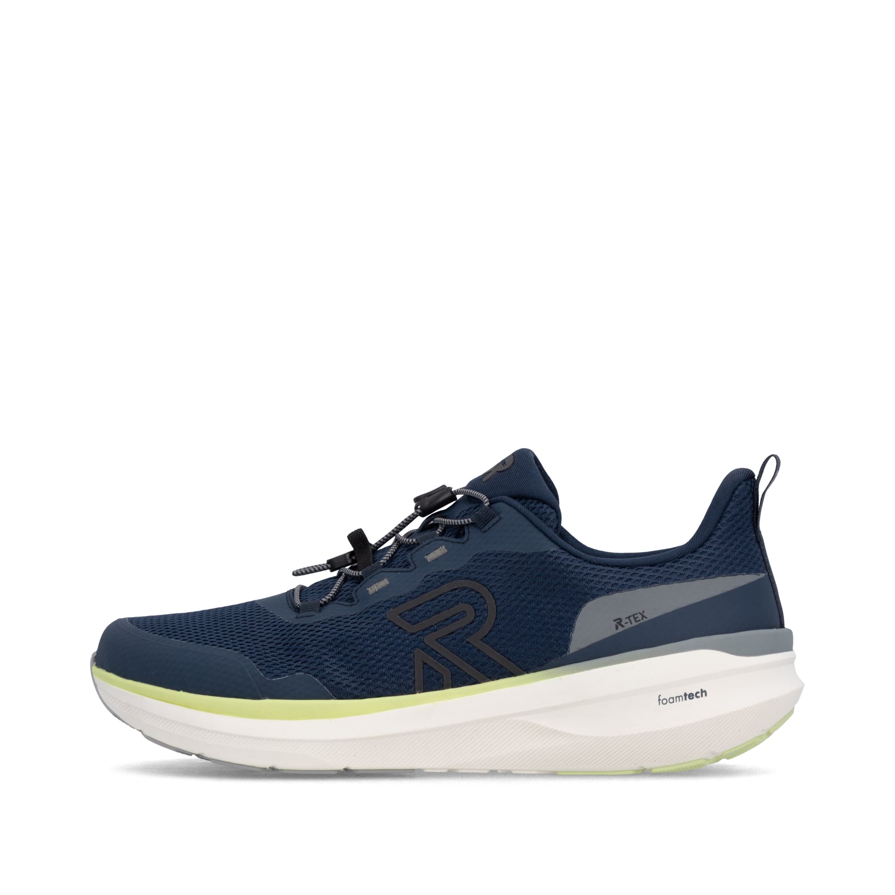 Blaue Rieker Sport Herren Sneaker Low U4300-14. Schuh Außenseite.