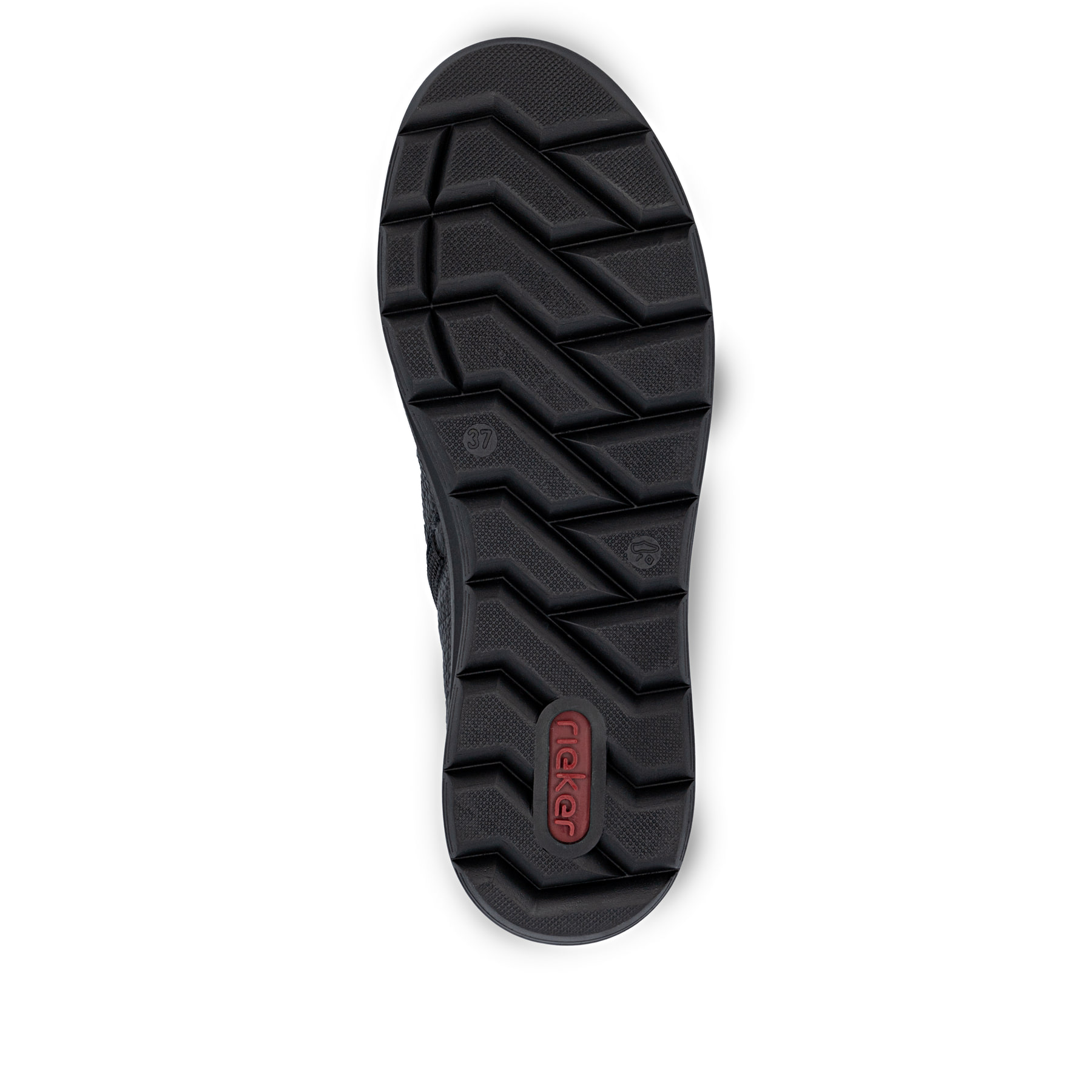 Schwarze Rieker Damen Kurzstiefel Z0056-00 aus Glattleder. Schuh Laufsohle.