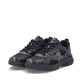 Schwarze Rieker Sport Damen Sneaker Low W4202-00. Schuhpaar seitlich schräg.