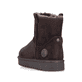 Dunkelbraune Rieker Damen Kurzstiefel 99870-25 mit der Komfortweite G. Schuh von hinten.