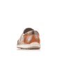 Braune Rieker Herren Slipper 08868-24 mit Gummizug sowie der Komfortweite G 1/2. Schuh von hinten.