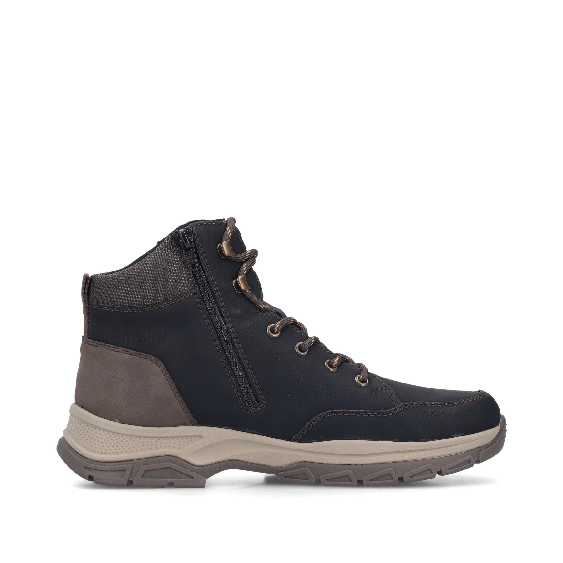 Schwarze Rieker Herren Schnürstiefel 30212-00 mit wasserabweisender TEX-Membran. Schuh Innenseite.