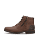 
Schokobraune Rieker Herren Schnürstiefel 33200-27 mit Schnürung und Reißverschluss. Schuh Außenseite