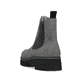 Hellgraue Rieker Damen Chelsea Boots 73892-42 mit einem Reißverschluss. Schuh von hinten.