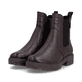 Dunkelrote Rieker Damen Chelsea Boots 75860-35 aus Glattleder mit Reißverschluss. Schuhpaar seitlich schräg.