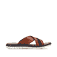 Braune Rieker Herren Pantoletten 25186-24 mit der Komfortweite G 1/2. Schuh Innenseite.