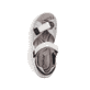 Graue Rieker Damen Trekkingsandalen 67651-40 mit Rieker Air Sohlenfenster. Schuh von oben.