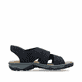 Blaue vegane Rieker Damen Trekkingsandalen 68895-14 mit Ready2GO Slip-in Feature. Schuh Innenseite.