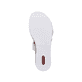 Weiße Rieker Damen Pantoletten V3608-80 mit einer schockabsorbierenden Sohle. Schuh Laufsohle.