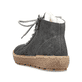
Asphaltgraue Rieker Damen Schnürschuhe N1020-45 mit Schnürung und Reißverschluss. Schuh von hinten