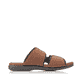 Braune Rieker Herren Pantoletten 25559-25 mit einem Klettverschluss. Schuh Innenseite.