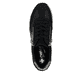 Schwarze Rieker Damen Schnürschuhe N1210-00 mit einem Reißverschluss. Schuh von oben.