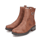 Fuchsbraune Rieker Damen Kurzstiefel Z6871-24 mit einem Reißverschluss. Schuhpaar seitlich schräg.