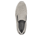 Graue Rieker Herren Slipper B0750-42 mit Elastikeinsatz sowie Komfortweite G. Schuh von oben.