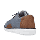 Chaussons Rieker bleus pour homme 08600-12 avec bande élastique. Chaussure vue de l'arrière.