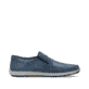 Blaue Rieker Herren Slipper 08858-12 mit einem Gummizug sowie Komfortweite G 1/2. Schuh Innenseite.