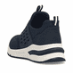 Dunkelblaue Rieker Damen Sneaker Low M6651-14 mit Gummizug sowie Extraweite H. Schuh von hinten.