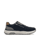 Blaugraue Rieker Herren Sneaker Low 06100-15 mit einem Reißverschluss. Schuh Innenseite.