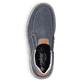 Chaussons Rieker bleus pour homme 17360-15 avec bande élastique. Chaussure vue de dessus.