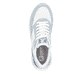 Weiße Rieker Damen Sneaker Low W2500-80 mit Schnürung sowie flexibler Sohle. Schuh von oben.