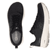 Schwarze Rieker Sport Herren Sneaker Low U4301-01. Schuh von oben, liegend.